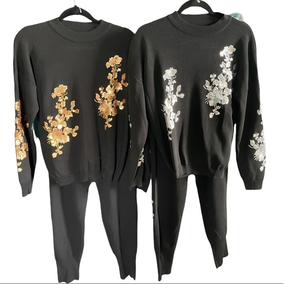 The Kinrey Hand Beaded Knit Sweater Set - Picture 3 of 13